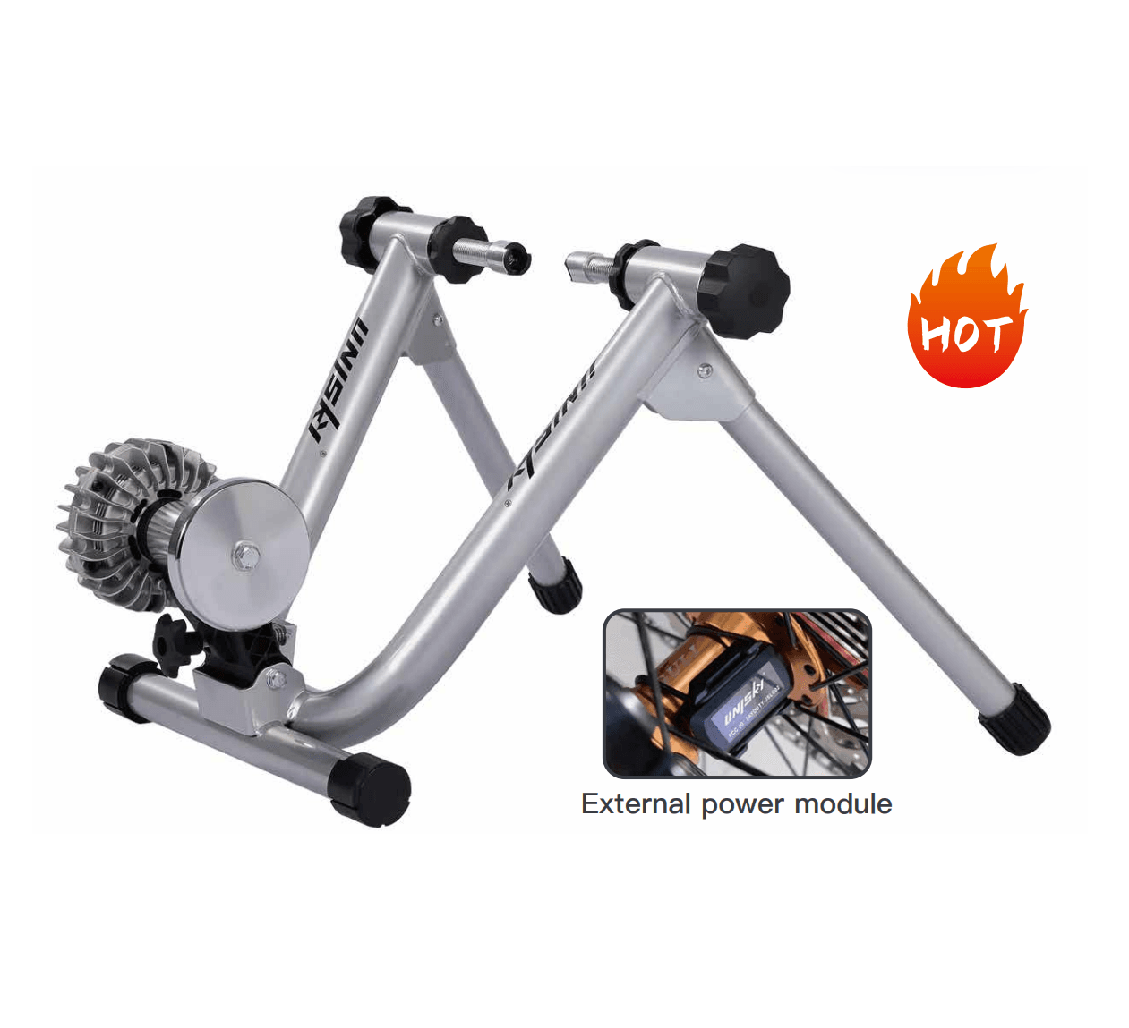 Smart Liquid Resistance External Sensing Bike Trainer (V-Shape Frame)